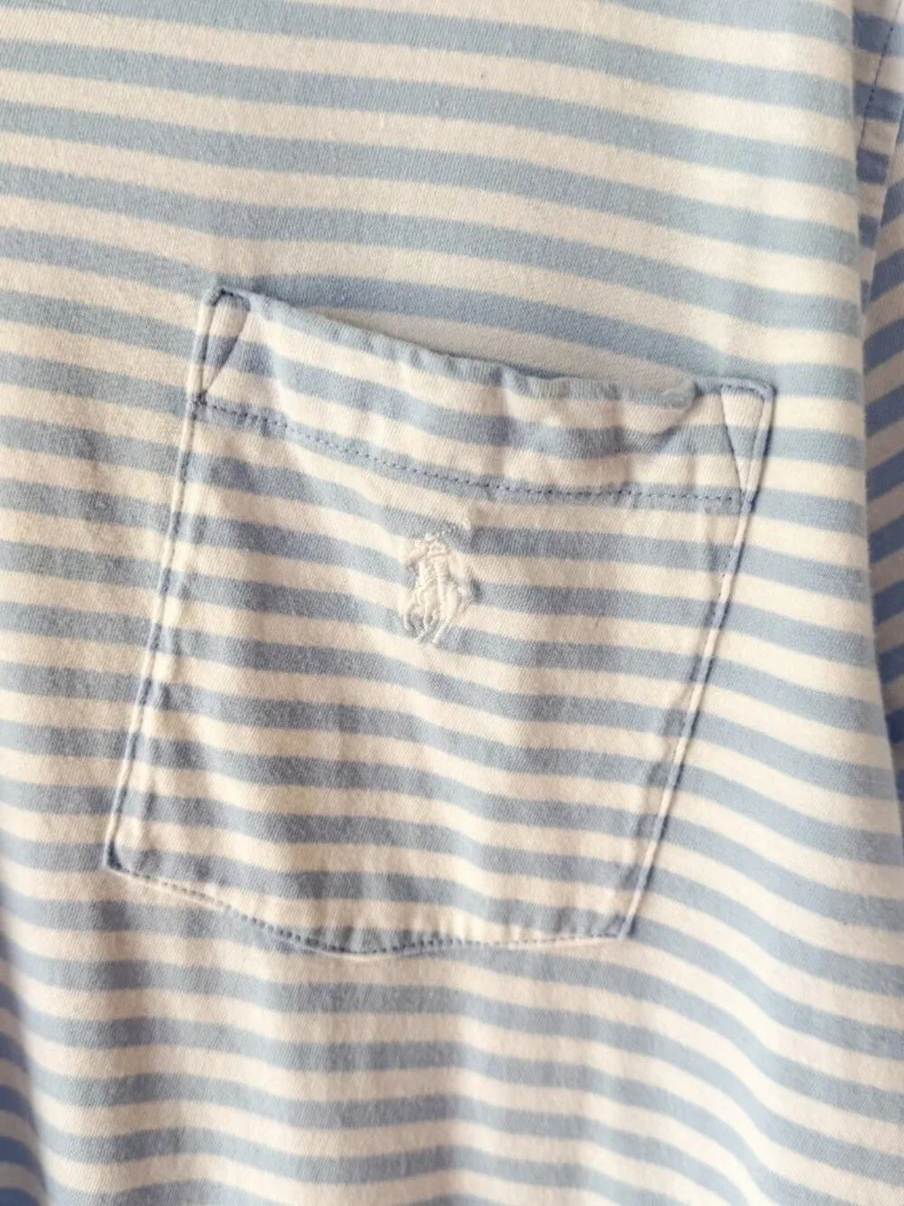 Polo Ralph Lauren Striped Polo Shirt Mens Large Classic Fit Blue White